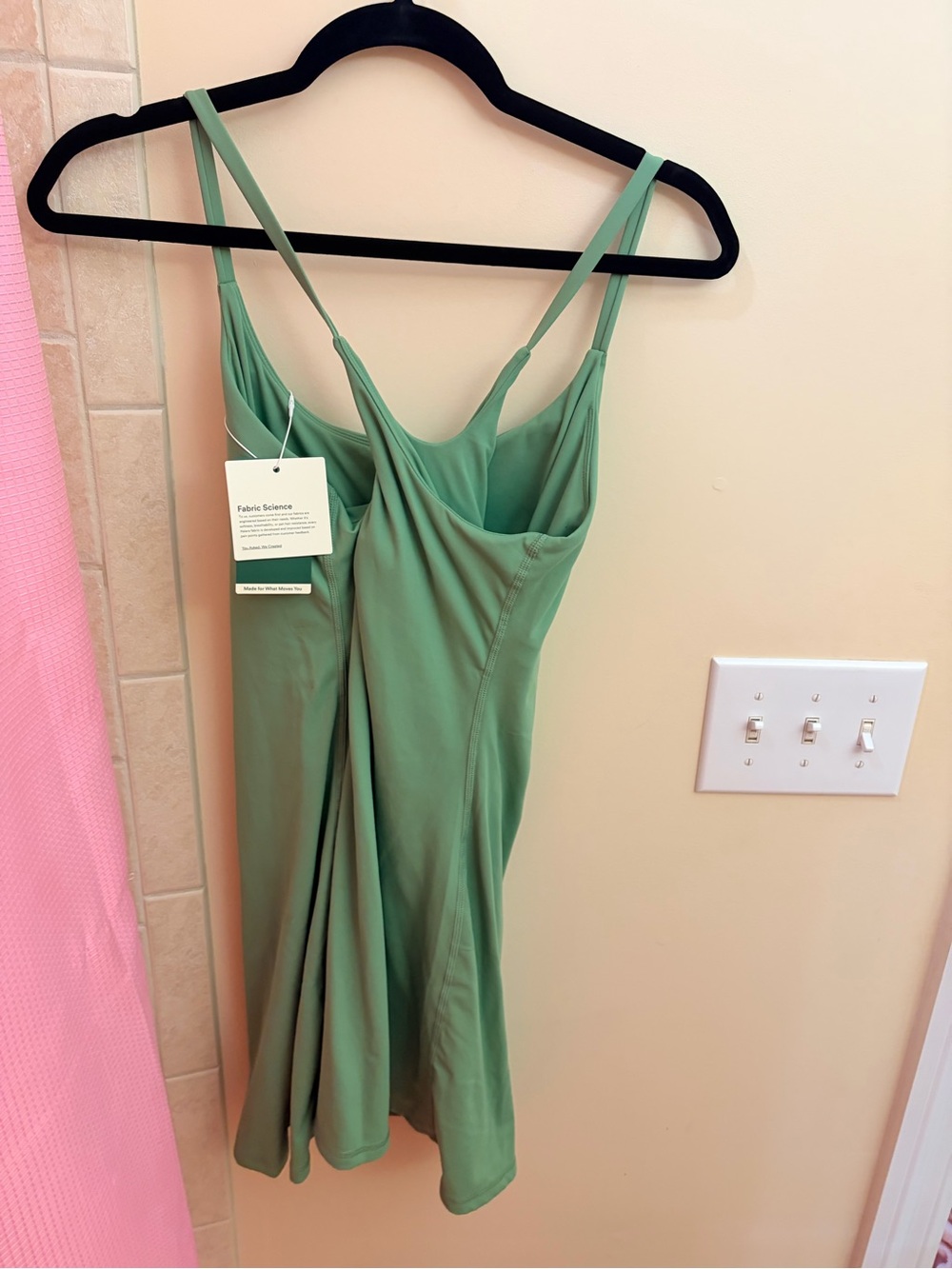 HALARA Sage Green Slip Dress with Adjustable Straps